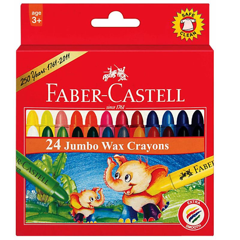 Faber Castell 1224 24 Colour Wax Crayon
