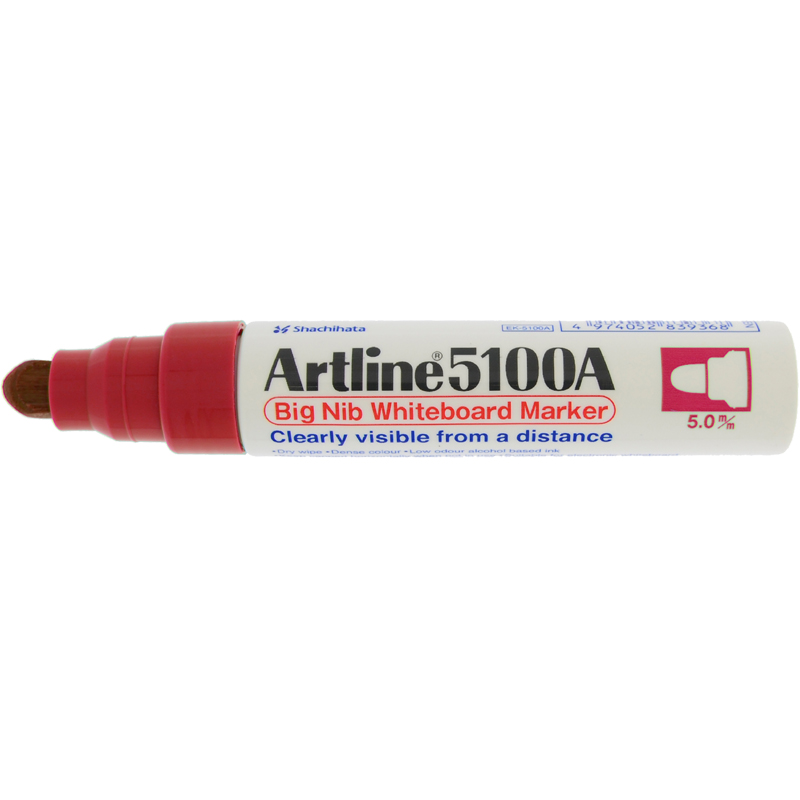 Artline 5100 Big Nib White Board Marker - Red