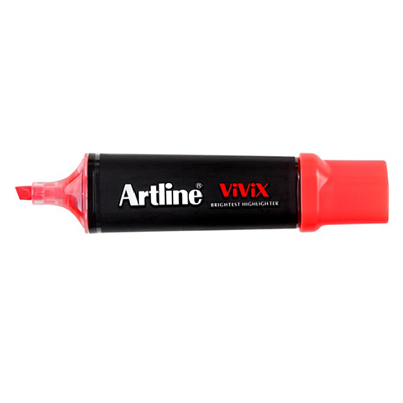 Artline 670 Vivix Highlighter - Fluo Red
