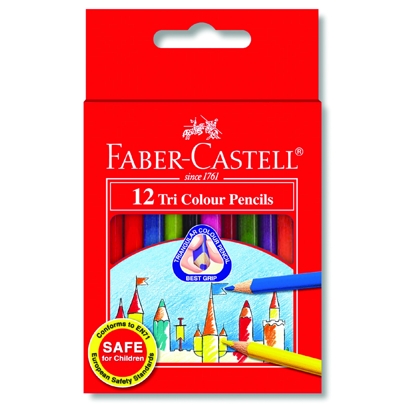 Faber Castell 12S Tri-Colour Pencil (Short)