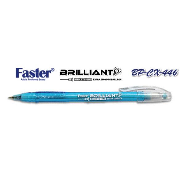 Faster CX-446 Brilliant Fine Ball Pen - Blue