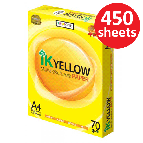 IK Yellow 70gsm A4 Paper 450's
