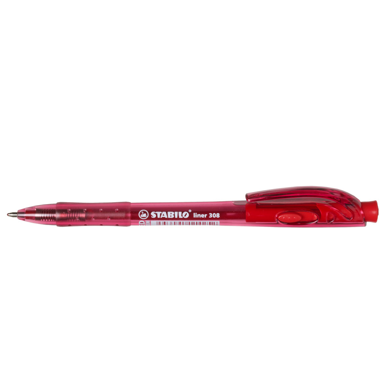 Stabilo 308 Medium Ball Pen - Red