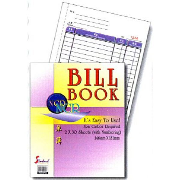 Standard NCB-6702 2x30\'s NCR Bill Book