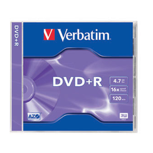 Verbatim AZO DVD+R 4.7GB 16x in Slim Case