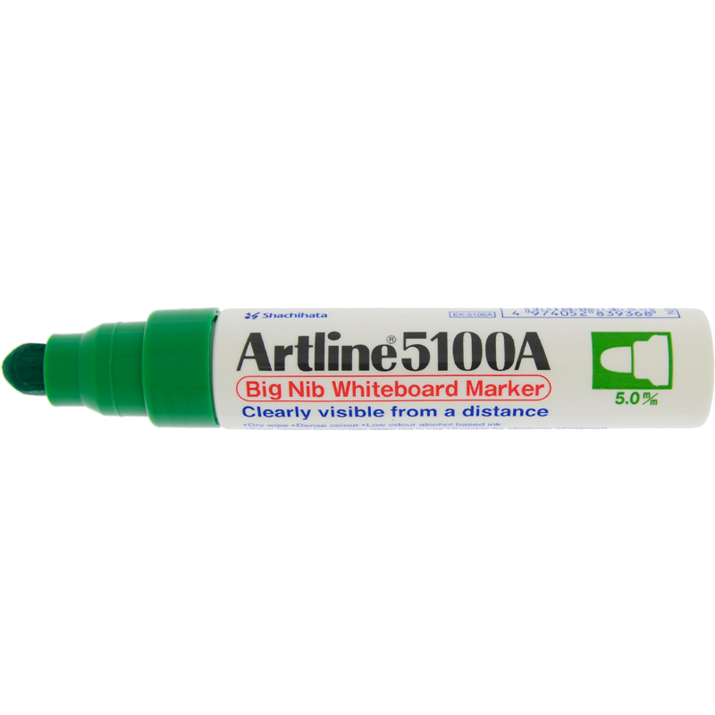 Artline 5100 Big Nib White Board Marker - Green