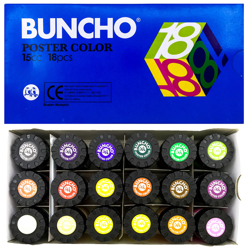Buncho Poster Colour 15CC 18Pcs