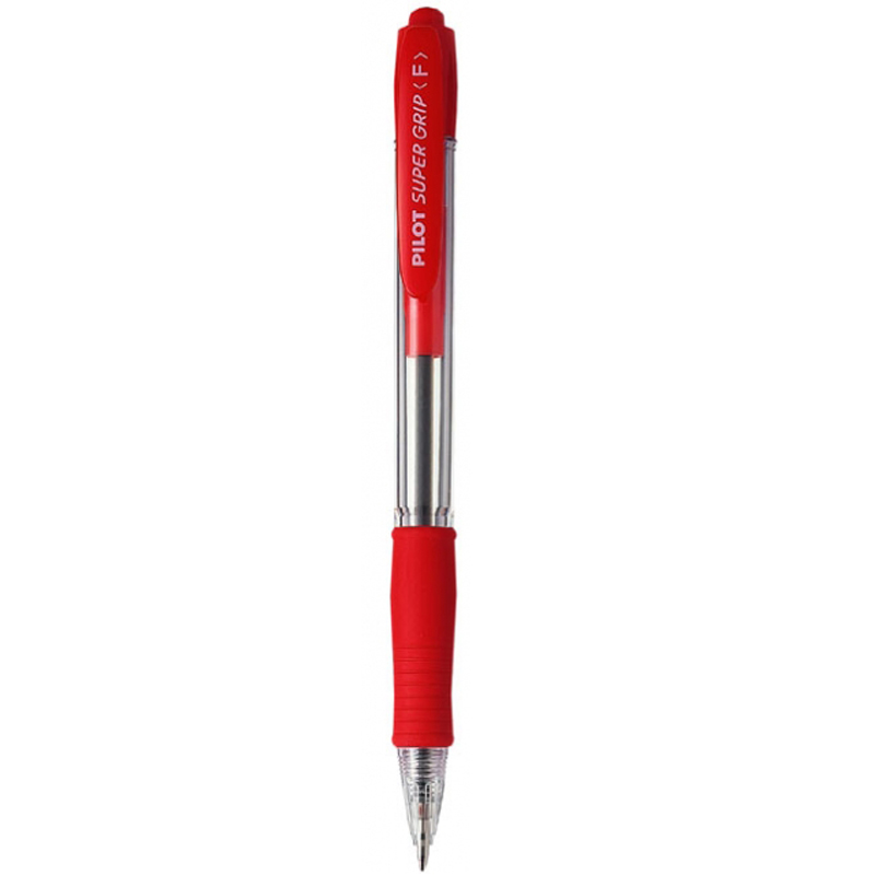 Pilot Super Grip Ball Pen F (Red)