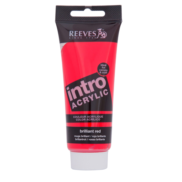 Reeves Intro Acrylic Tube 120ml Brilliant Red