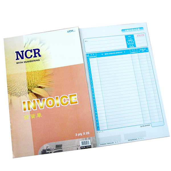 Standard NIB1073 3 Ply NCR Invoice Book 176mmx254mm