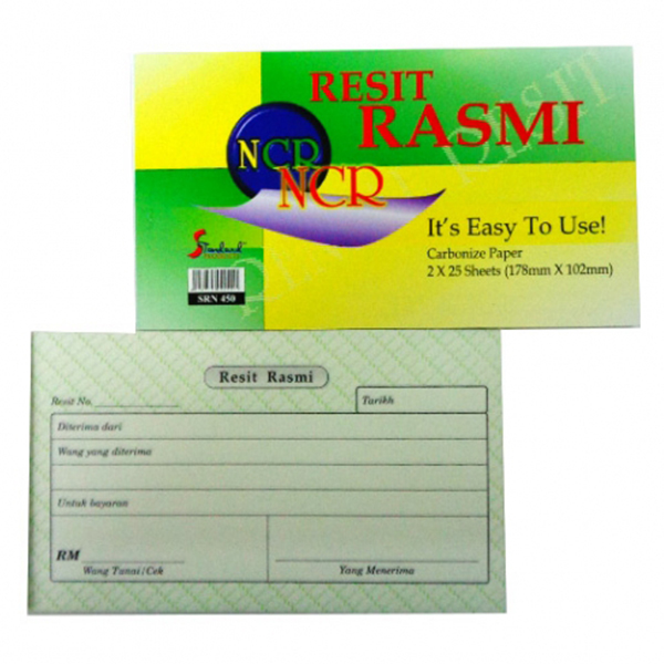 Standard SRN450 2x25\'s Resit Rasmi Book