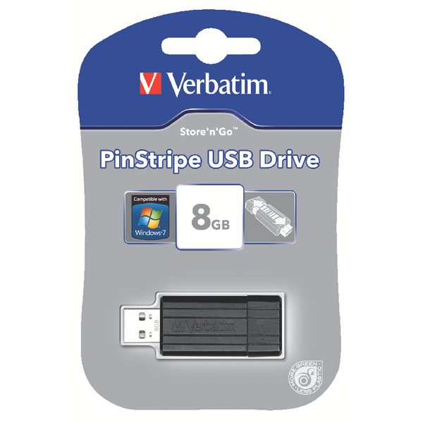 Verbatim PinStripe USB Drive 8gb Pendrive